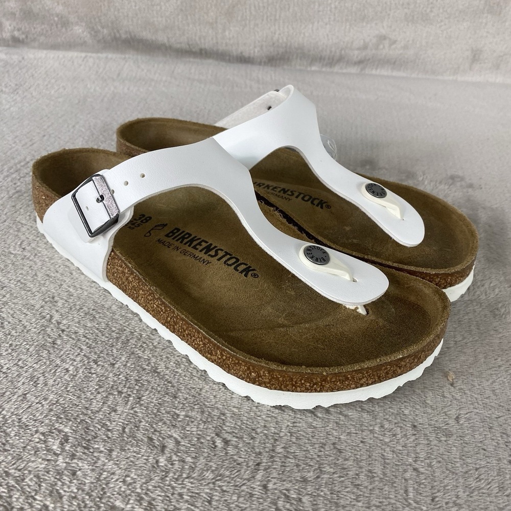 Birkenstock Gizeh Sandals Womens US 9 EU 40 White Birko-Flor Regular Fit NEW